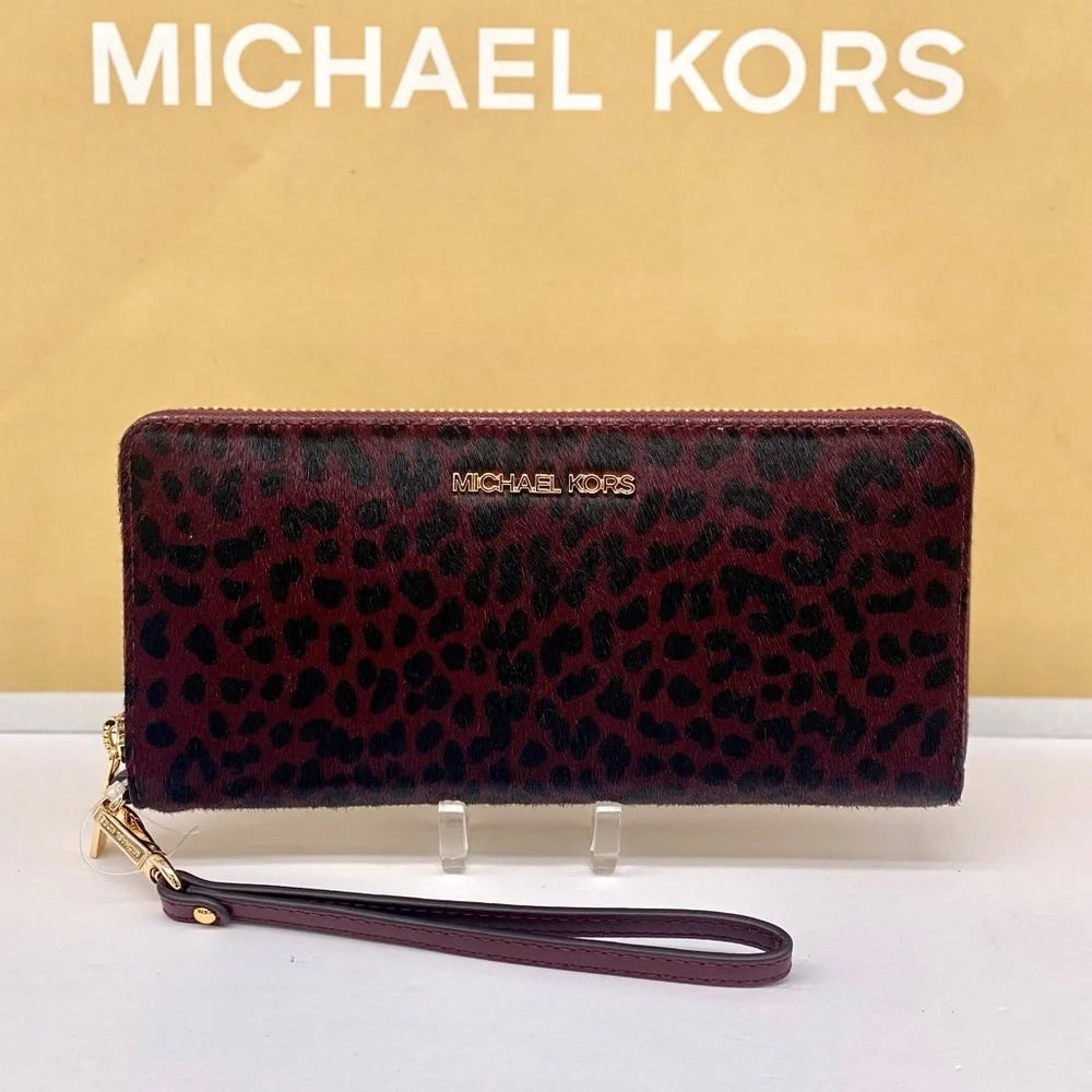 Michael Kors Leopard Print Large Continental Wallet